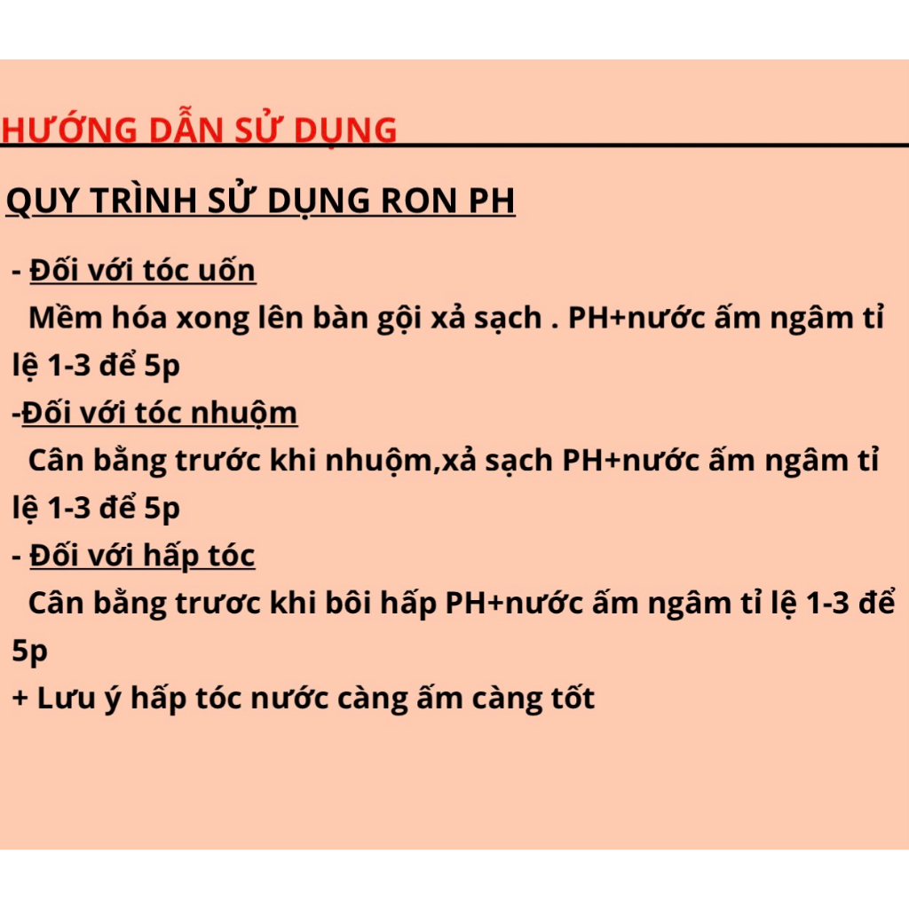 Khử Kiềm Cho Tóc Ron PH - Cân Bằng PH - 5.5  - 500ml