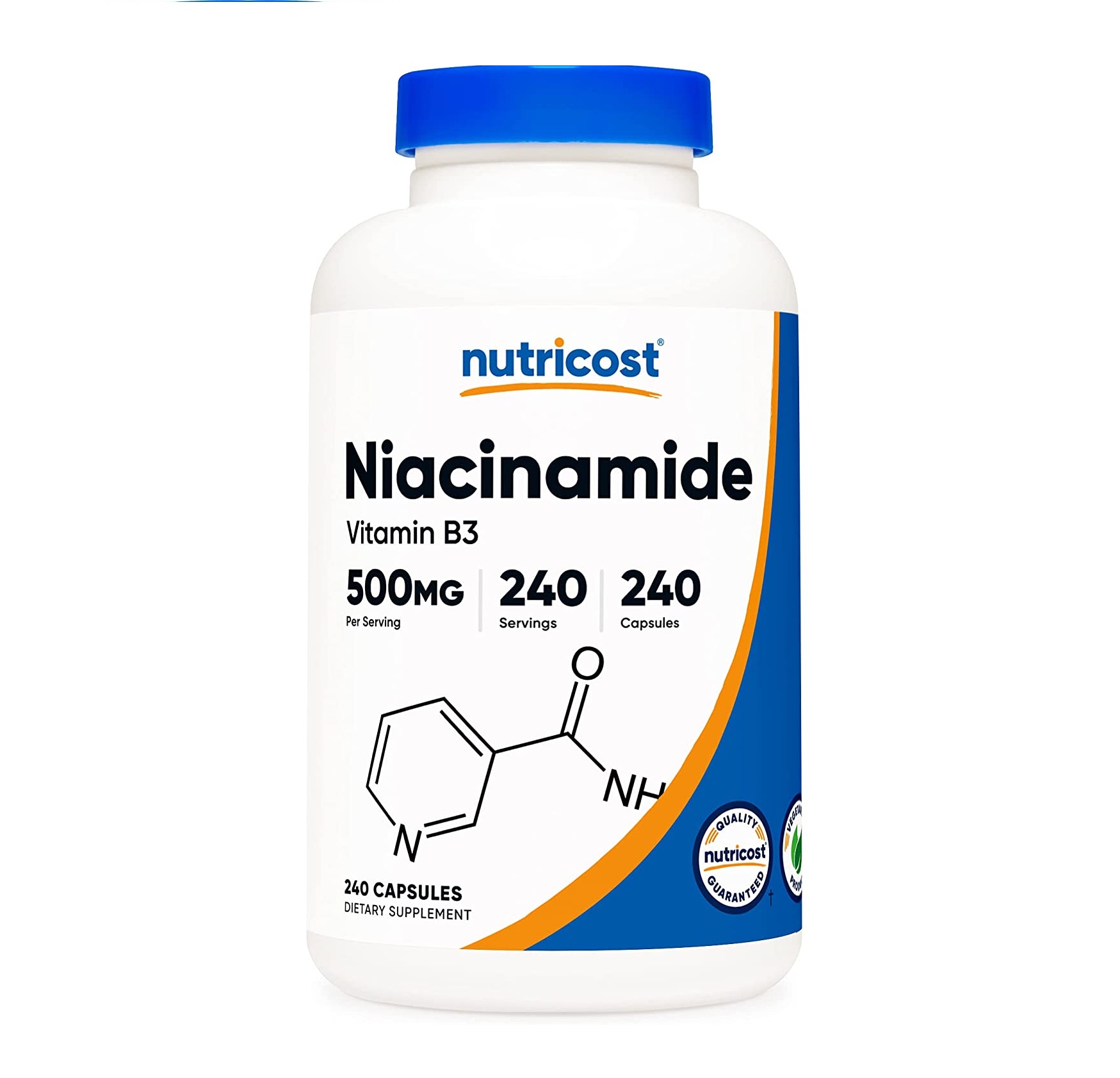 Viên uống Nutricost Niacinamide Vitamin B3 500mg hỗ trợ hệ tiêu hóa