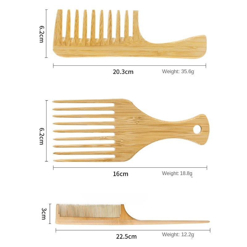 Yuanyan%201Pcs%20Natural%20Bamboo%20Wooden%20Hair%20Comb%20Anti-Static%20Afro%20Fork%20Combs%20For%20Women%20Round%20Wide%20Tooth%20Wood%20Comb%20Hair%20Brush%20women%20-%20Image%205
