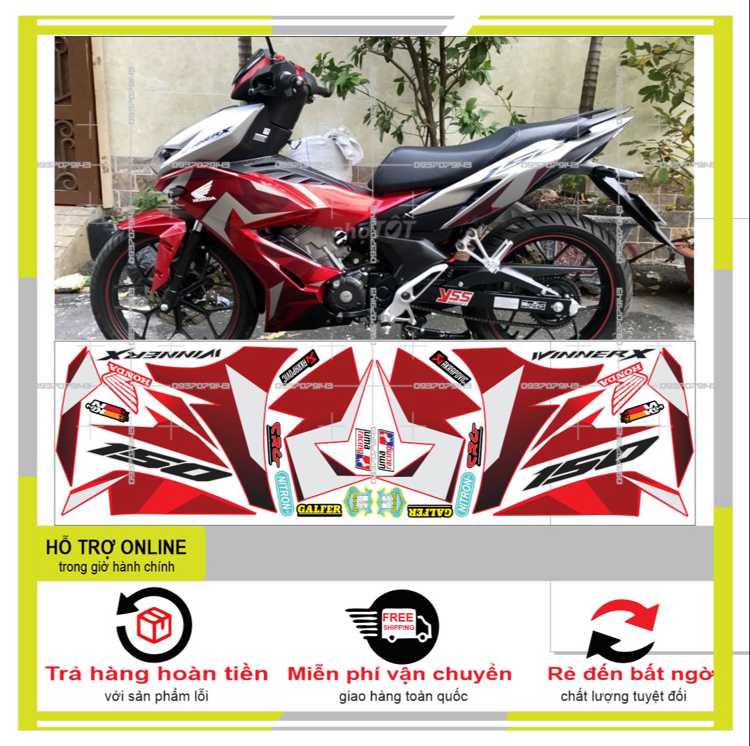 FREESHIP-- TEM RỜI WINNER X CHẾ MẪU ZIN TRẮNG ĐỎ