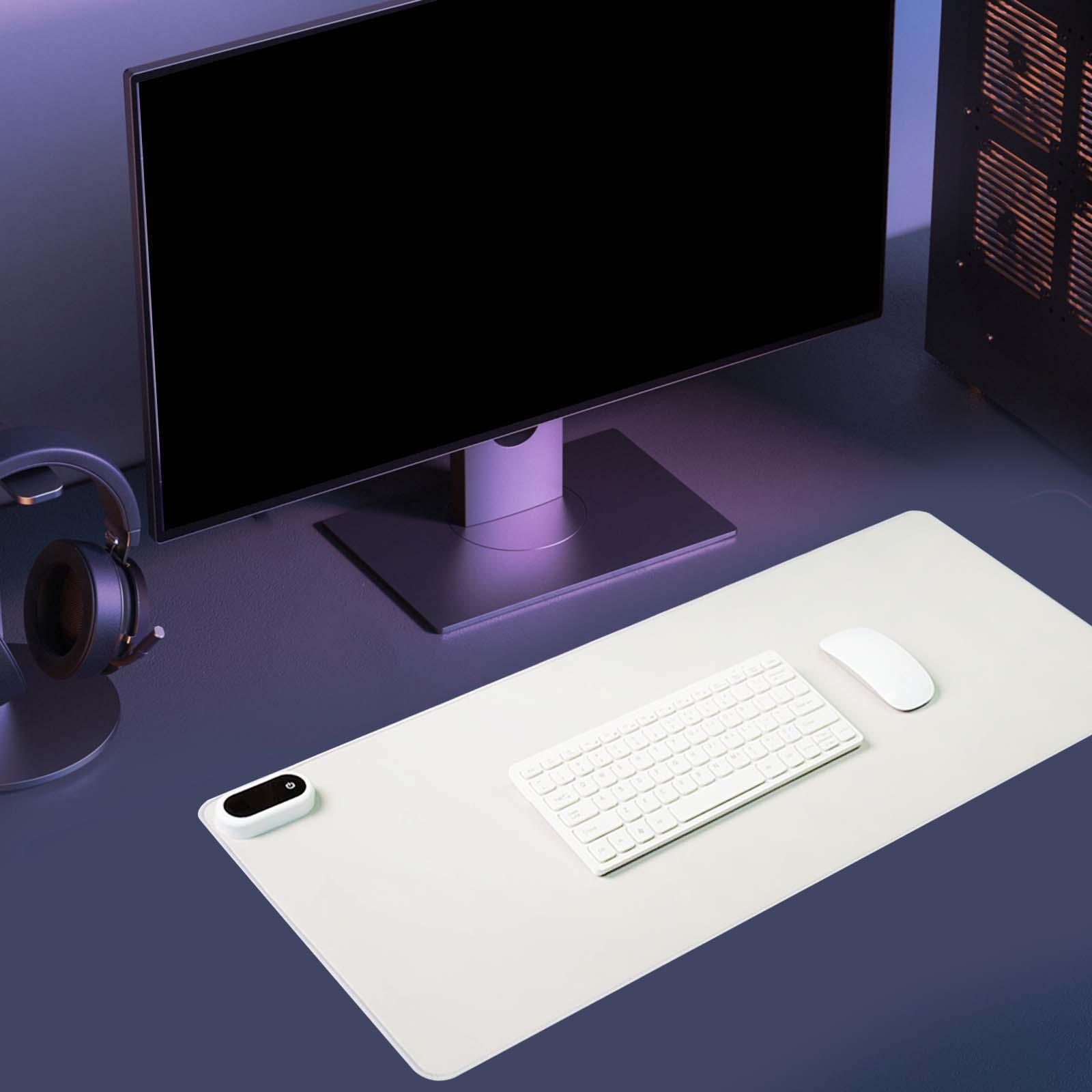 Baoblaze Heated Mouse Pad Multipurpose Mouse Pad Portable Gaming Mouse Mat PU Leather Hand Warmer for Computer for Home Desktop Household