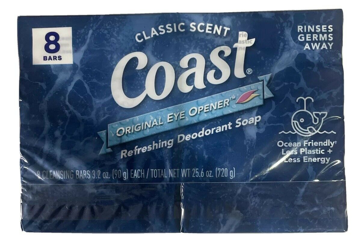 Lốc 8 cục Xà Bông Coast 113g - USA