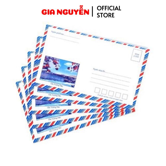 100 chiếc phong bì thư bưu điện loại đẹp có keo dán