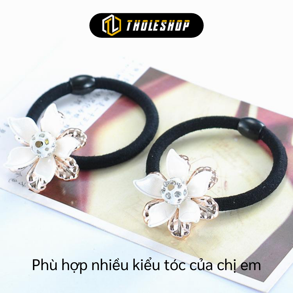 Dây Cột Tóc - Combo 2 Dây Buộc Tóc Cho Nữ Hình Hoa - Dây Thun Buộc Tóc Mềm - Phụ Kiện Tóc