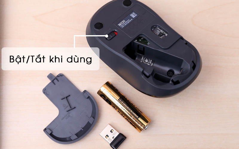 Chuột không dây Logitech Silent M220 Đen ( Like New )