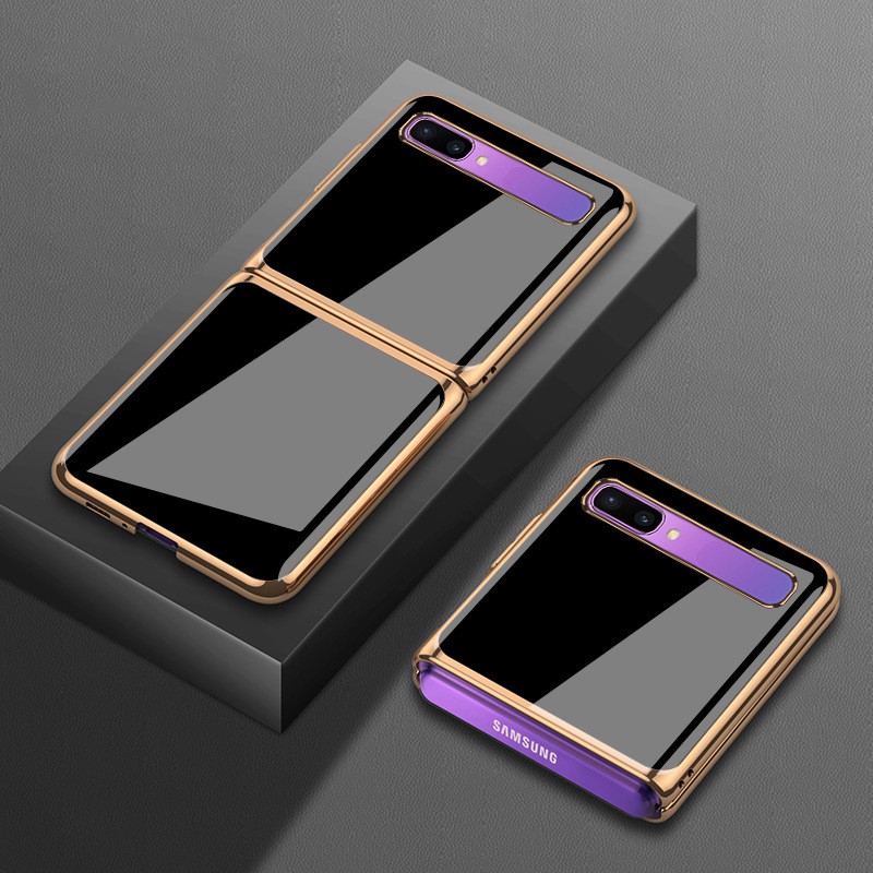 Z flip case samsung galaxy z flip 1 2 3 4 z fold 4 3 2 electroplating gorgeous black tempered glass mobile phone case cover galaxy z flip z fold 2