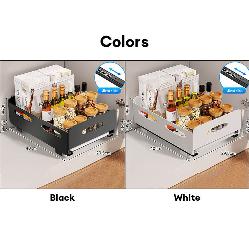 JJT [Miễn Phí Vận Chuyển]Giá đĩa nhà bếp tủ bếp được xây dựng trong Pull-out món ăn tách giá lưu trữ hộ gia đình ngăn kéo Bộ đồ ăn giá giữ ly