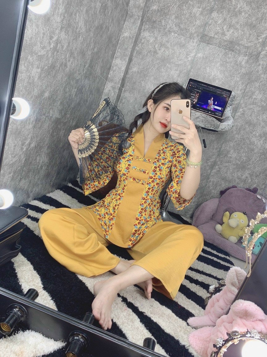 MẪU LỤA HOA, ĐỒ LAM ĐI CHÙA, ĐỒ BỘ NỮ, VẢI LỤA MÁT, KHÔNG NHĂN, MỊN