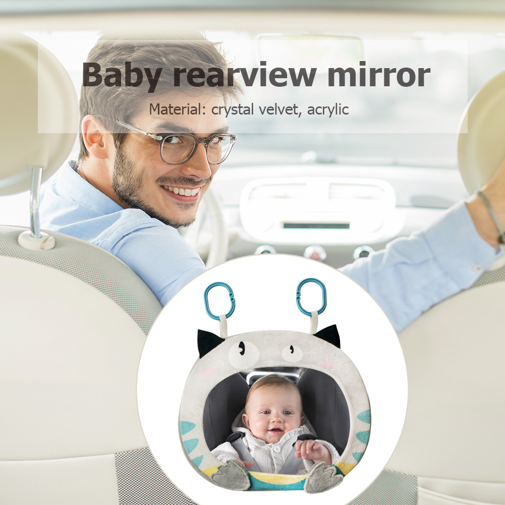 【Salt & Story】Cute Baby Rear Facing Mirrors Adjustable Safety Car Baby ...