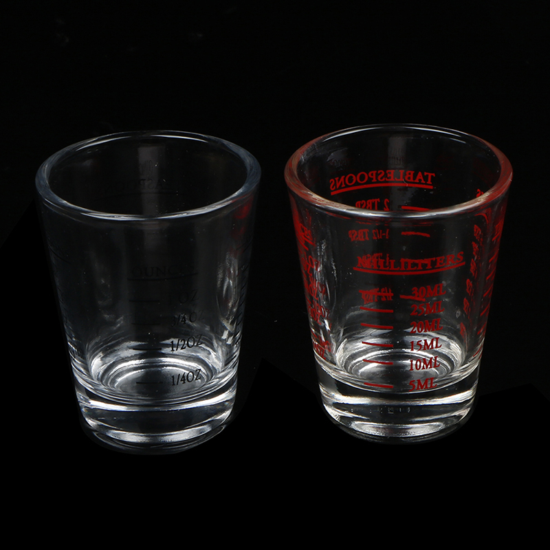 1Pc 30 ML Glass Measuring Cup With Scale Shot Glass Liquid Glass Ounce Cup. 