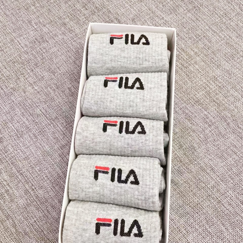 FILA Set 5 Đôi Vớ Cotton 100% Dành Cho Cả Nam Và Nữ s