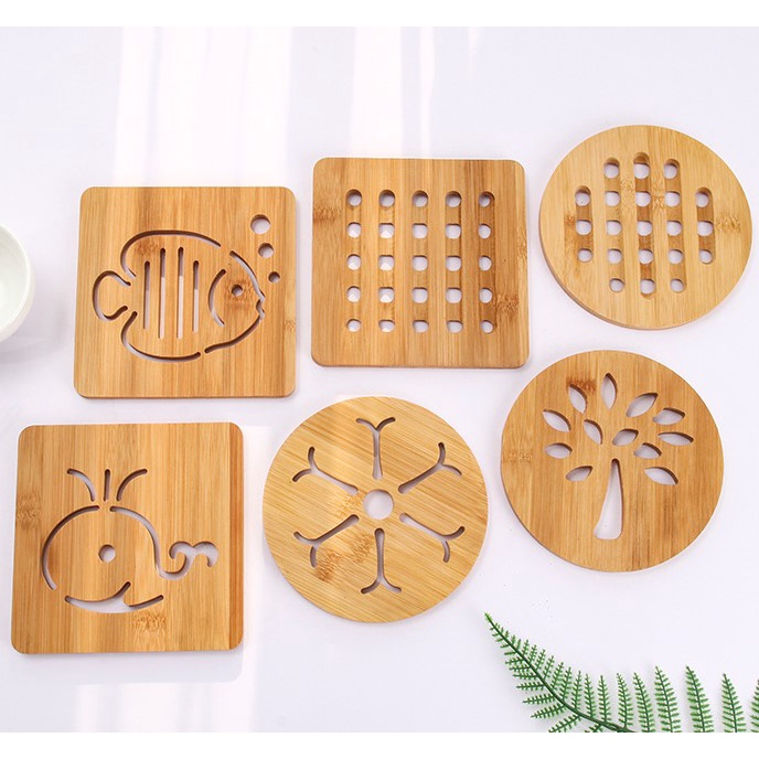 Miếng Gỗ Lót Ly Thú Vị - Phụ Kiện Bàn Ăn