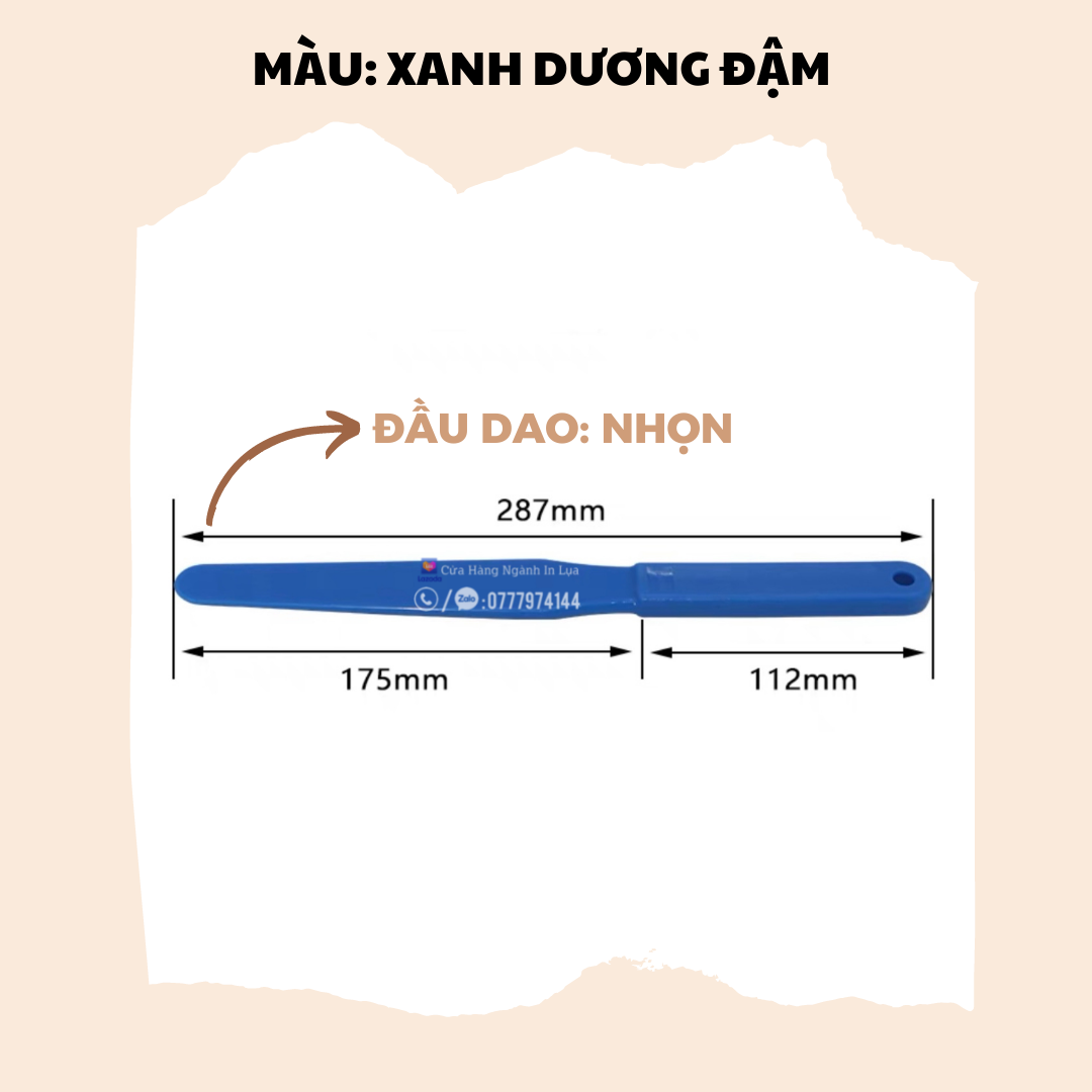 Dao nhựa khuấy mực in lụa , keo chụp bản in lụa