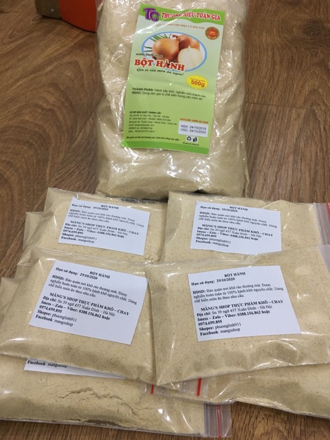 Bột hành nguyên chất gói 100g