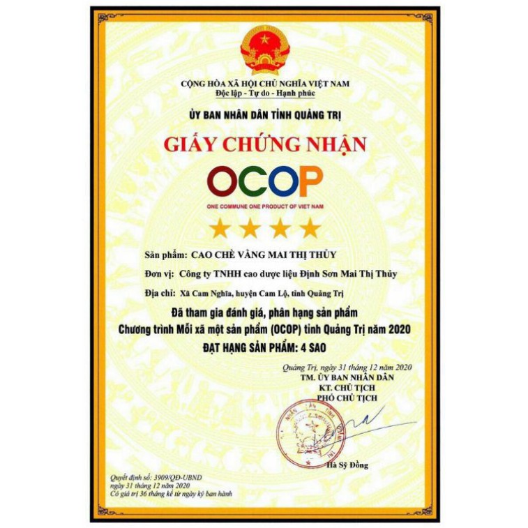 Cao chè vằng  MAI THỊ THUỶ