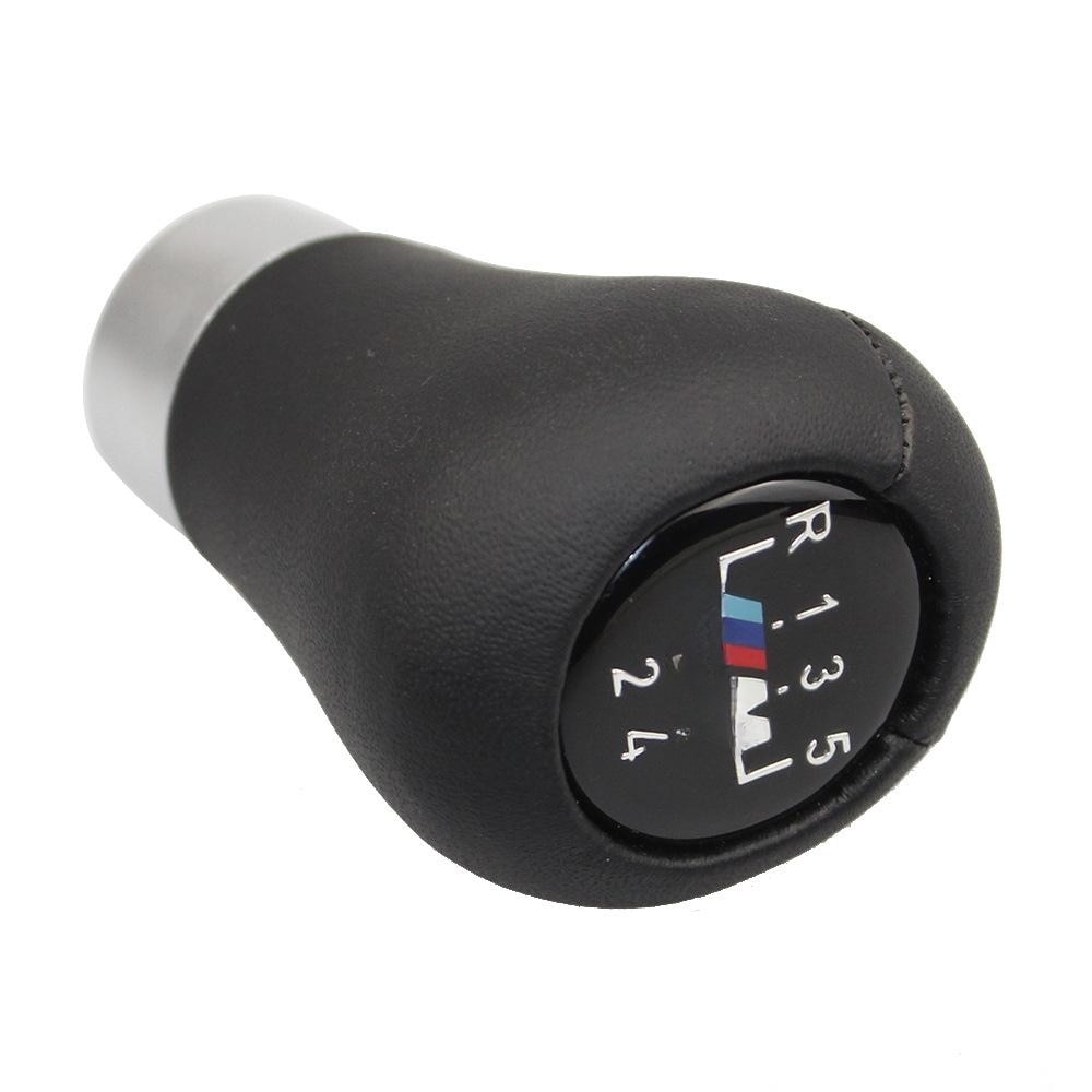 For 1Pc Car Gear Shift Knob Leather For BMW 1 3 5 6 Series E30 E36 E39 E46 E60 E81 E82 E87 E90 E53 E84 E83 5/6 Speed X1 X3 X5 M