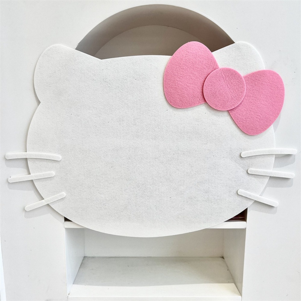 New 60x40cm Kitty Felt Board Pictures DIY Display Felt Photo Board Notices Postcard Felt Message Boards Background Walls. 