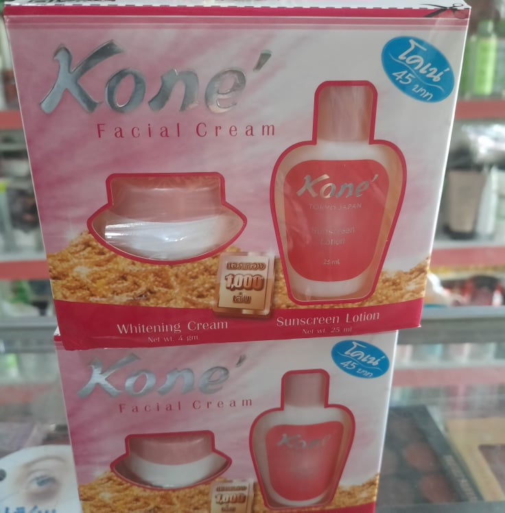 kem kone trắng da mặt.