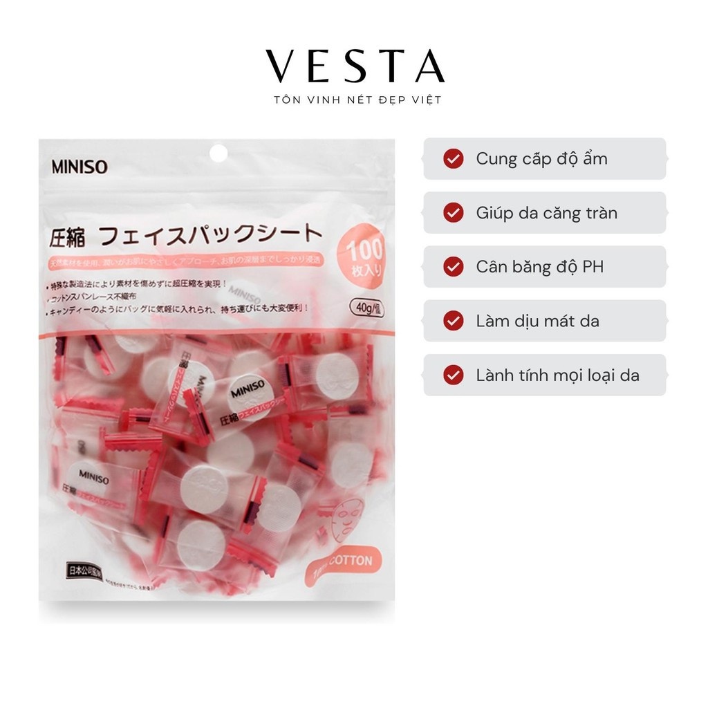 Mặt Nạ Viên Giấy - Mặt Nạ Nén Miniso