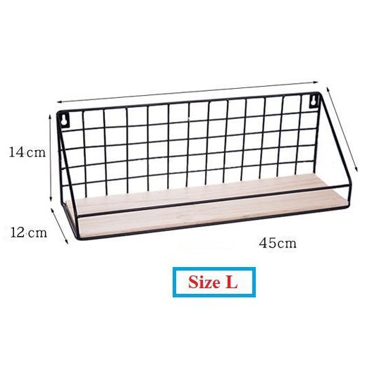 Kệ Trang Trí, Kệ Sắt Treo Tường Có Rào Chắn Để Đồ Đa Năng Decor Phòng Khách, Phòng Ngủ