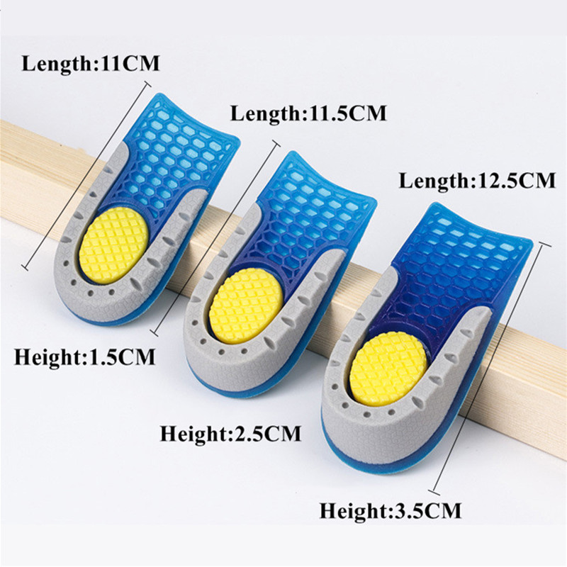 HOT Silicone Heightening Increase Insole Inner Height Templates Half ...