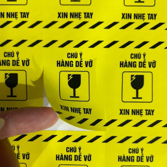 hàng dễ vỡ tem nhãn dán decal chú ya hàng dễ vỡ