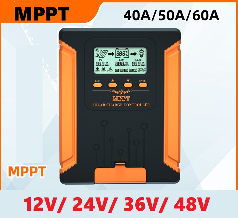 Mppt 60a điều khiển sạc năng lượng mặt trời 100v plus phiên bản 12v 24v 36v 48v 60a mppt