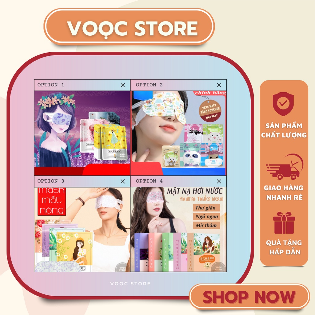 Mặt Nạ Mắt Nóng Thư Giãn Combo Mix Nhiều Mẫu