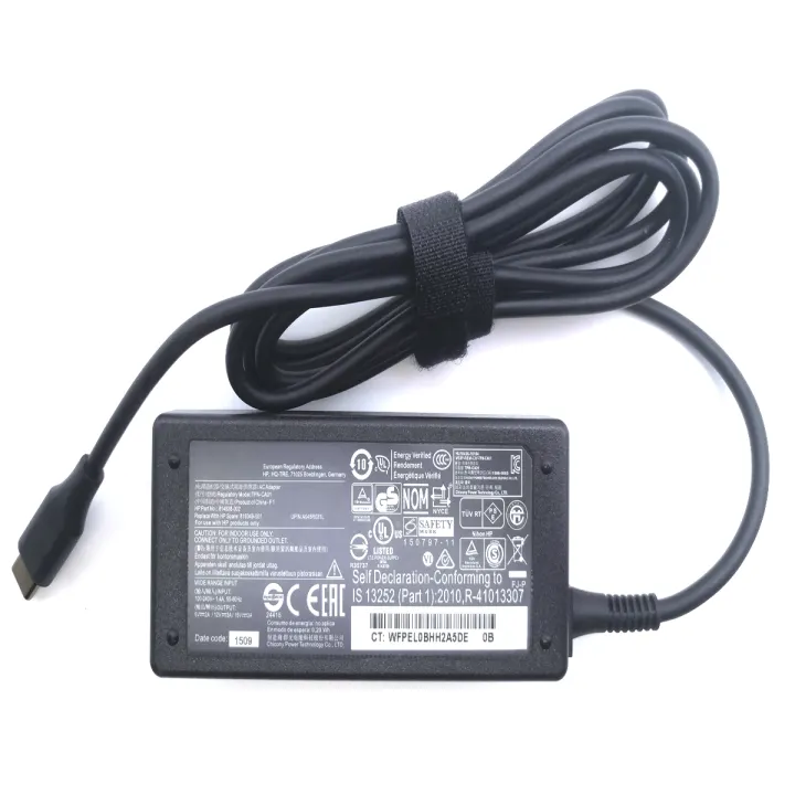 Nobi 15V 3A 45W USB Type C AC Power Adapter for HP Spectre 12~a000 x2 13~v000 Laptop Charger TPN~CA01 918337~002 844205~850