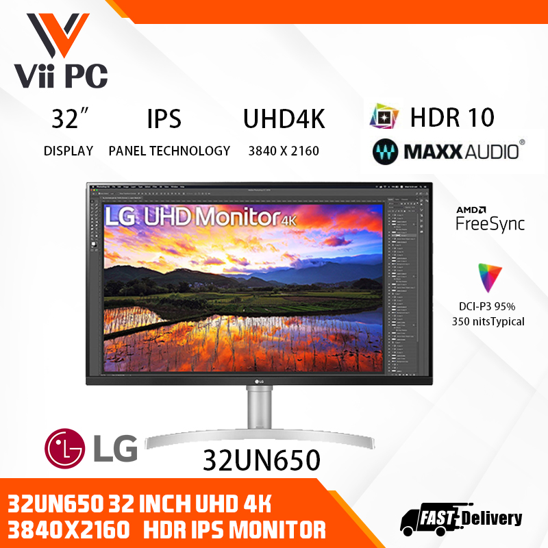 LG 32UN650-W/32UN650 | 31.5 Inch UHD 4K (3840x2160) HDR IPS