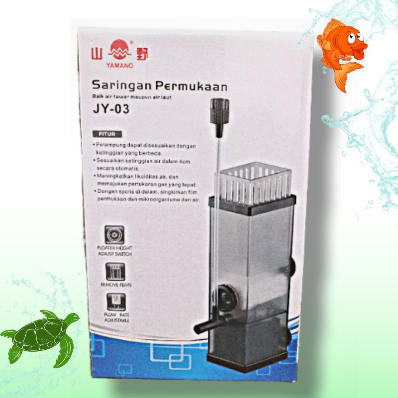 Pompa Aquarium aquascape filter penghilang minyak Skimmer YAMANO JY 03