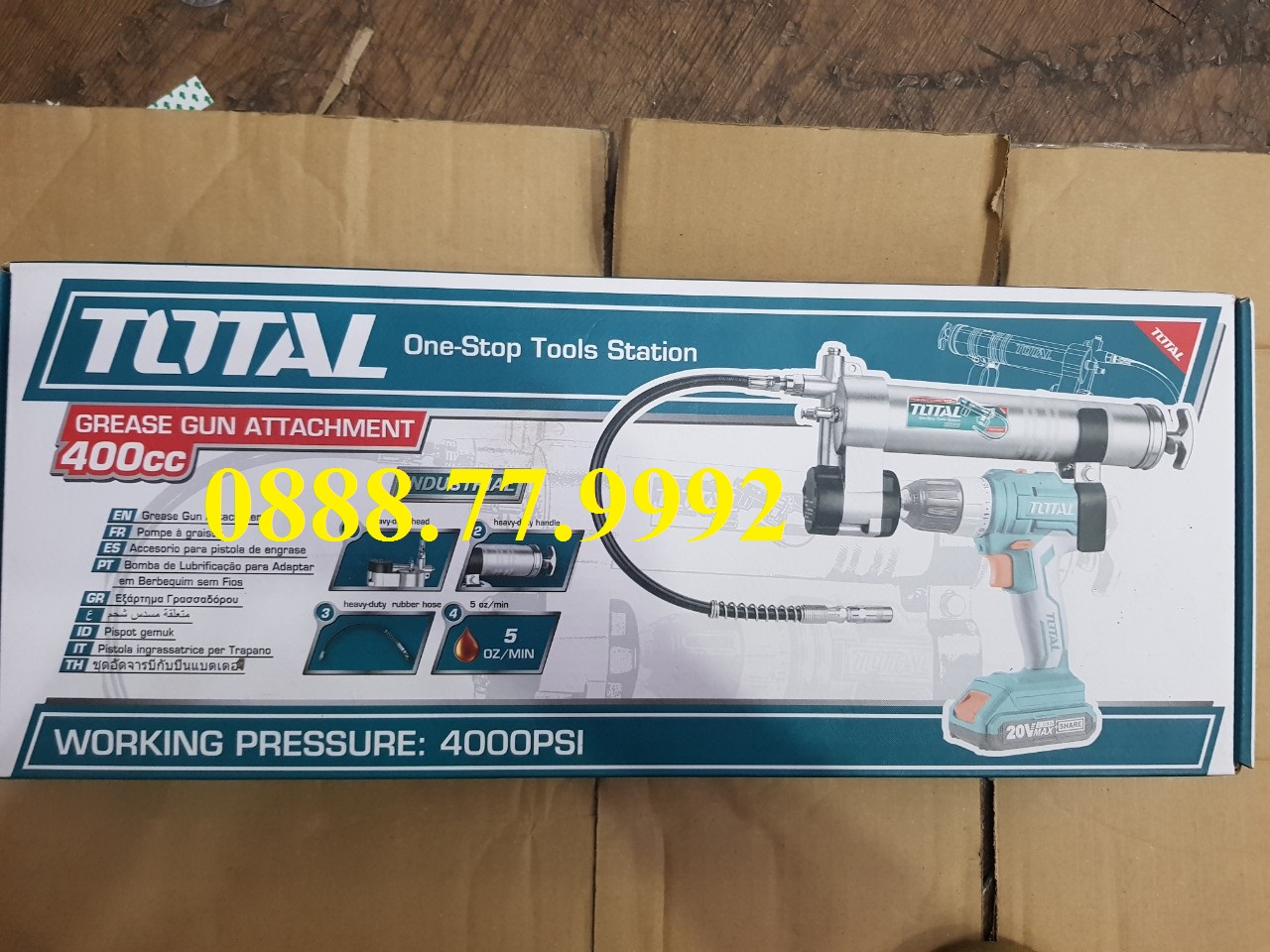 Súng bơm mỡ có giá đỡ total TGULI2001