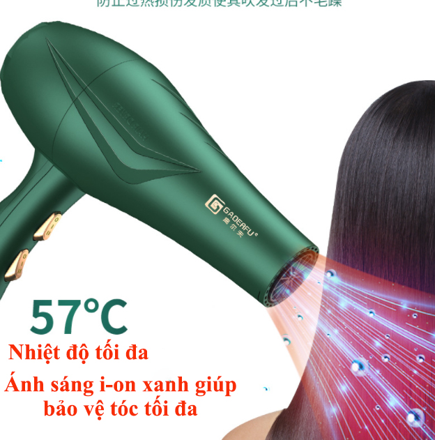 Máy sấy tóc 2 chiều nóng lạnh Gaoerfu công suất 3500W giúp tạo kiểu tóc Và làm khô tóc nhanh chóng, phù hợp mọi loại tóc