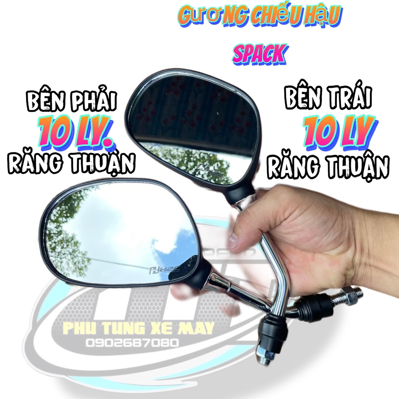[ KÍNH / GƯƠNG / KIẾNG ]  kính spack h2c gương chiếu hậu xe máy