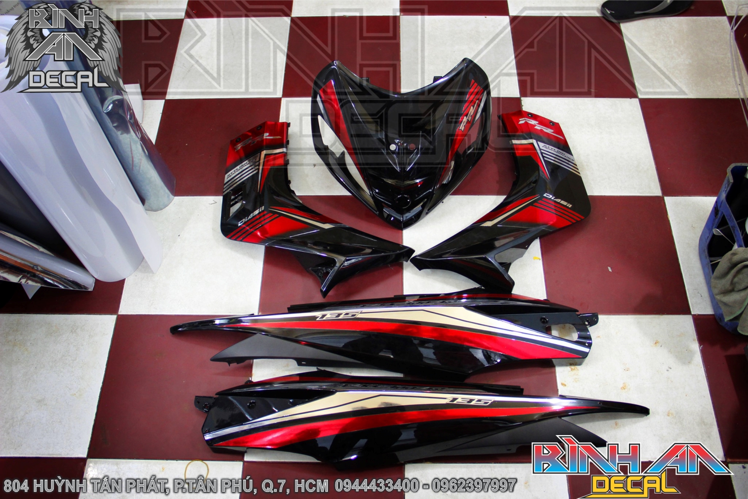Tem rời exciter 2010 - đen đỏ