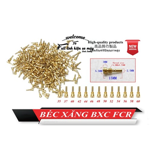 Béc xăng bình xăng con fcr