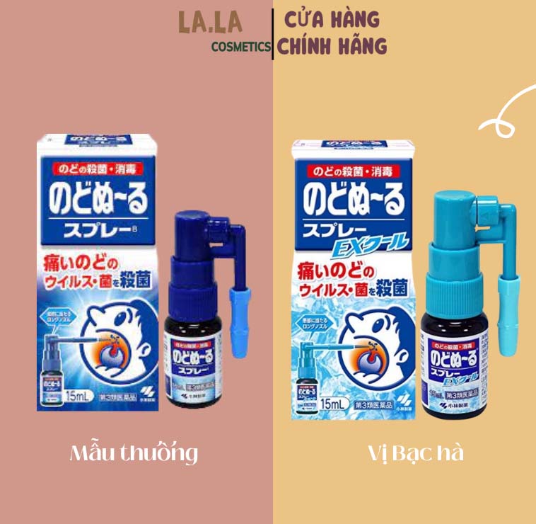 XỊT HỌNG KOBAYASHI 15ML NHẬT BẢN