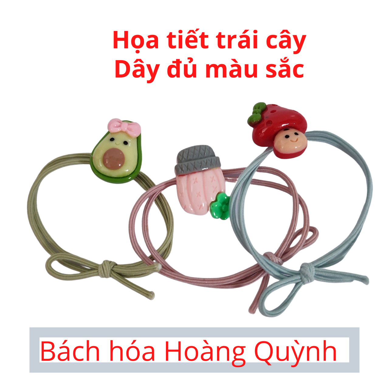 Combo 5 sợi dây cột tóc hình thú dễ thương.
