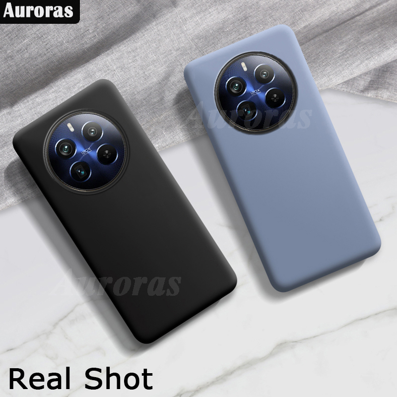 For Realme 13 Phone Case Fashion Straight Soft Liquid Silicone Cover Camera Protection Shockproof for Realme 13 Pro Plus Cover Casing HP.