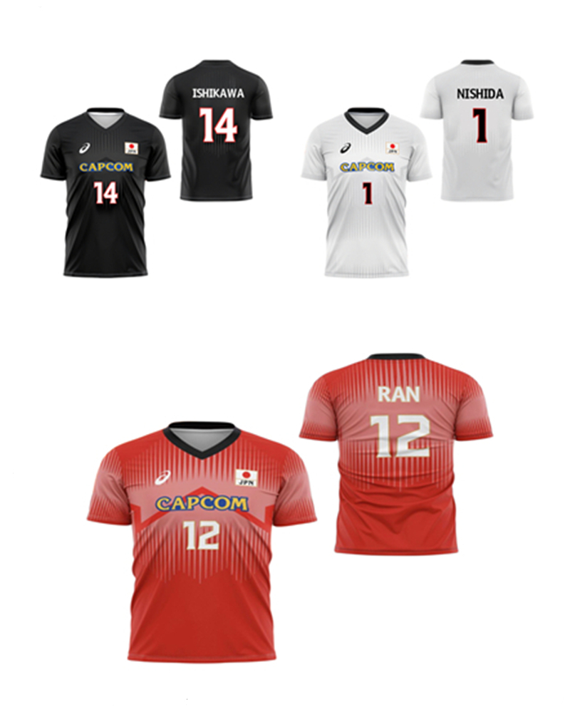 CAPCOM 日本 バレーボールシャツ 12 RAN CAPCOM 日本 バレーボールシャツ 12 RAN CAPCOM 日本
