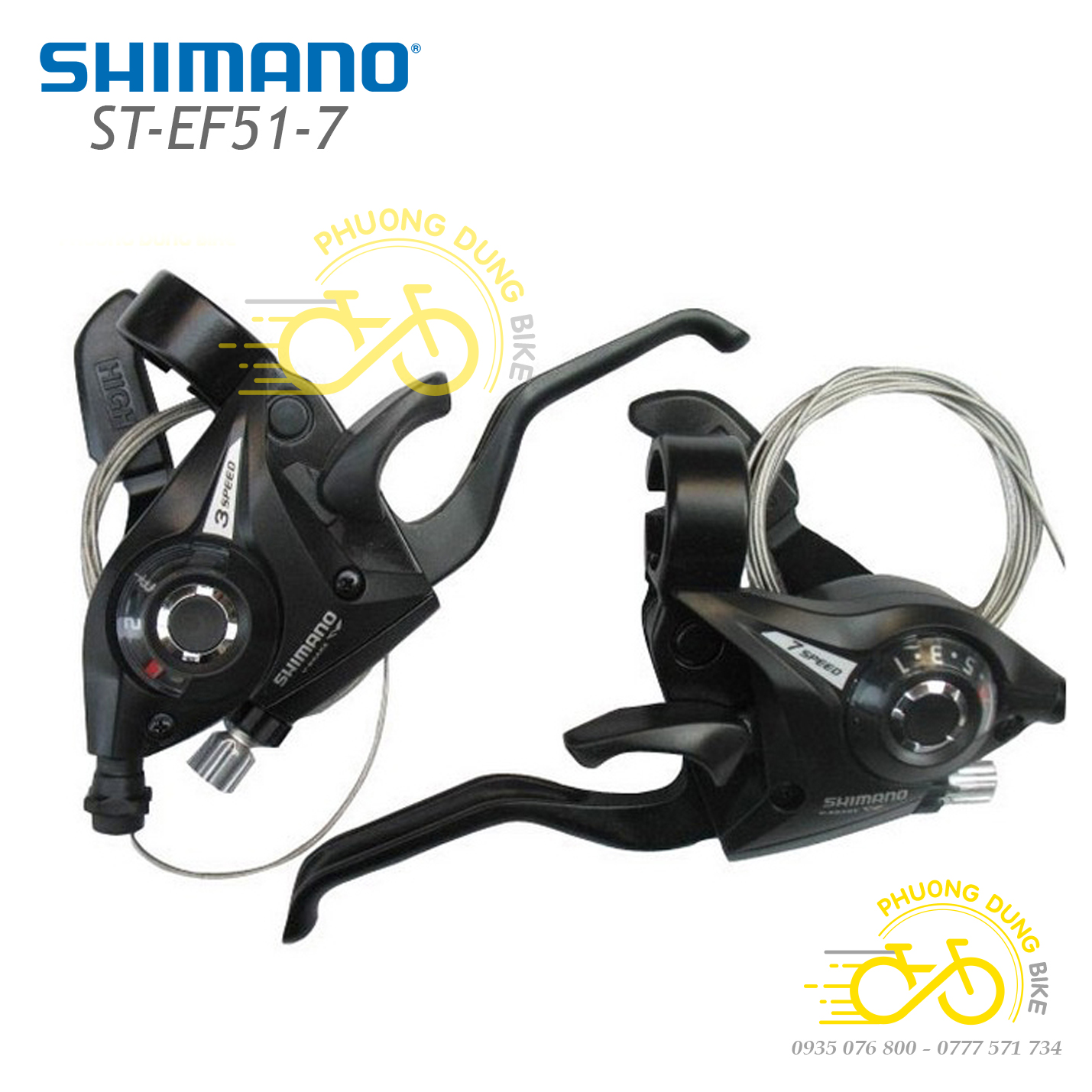 Tay đề xe đạp shimano st ef51 3x7 speed
