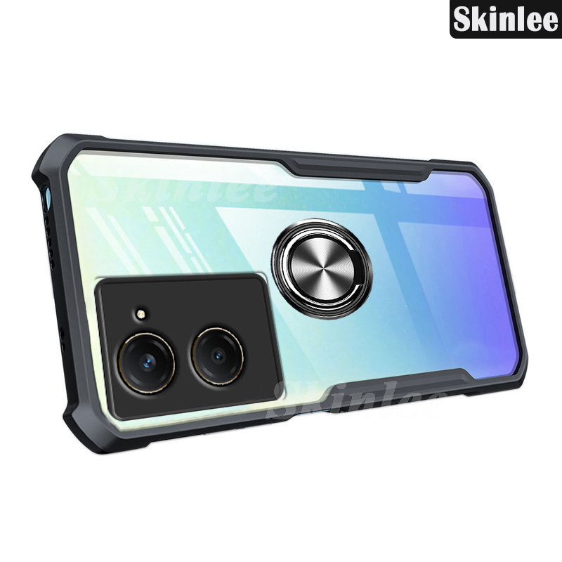 Phone case For Vivo Y18 Y03 Y28S Back cover Hard Phone Case Clear Transparent Shockproof Car Navigation Holder Ring For VIVO Y28S Y18 Y03 Cover cases.