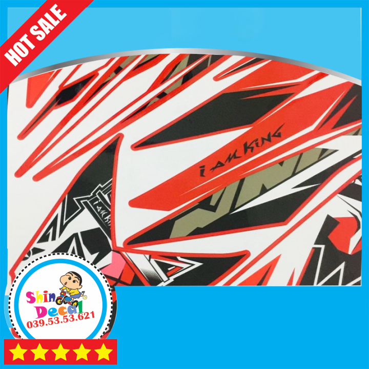 Tem rời Winner V1 - mẫu Kingdrag cho xe đỏ