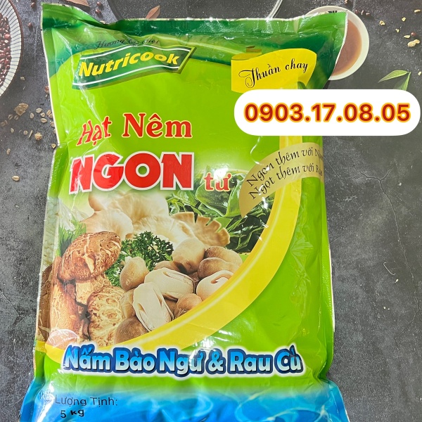 [Chay/mặn]Hạt nêm chay từ nấm bào ngư và rau củ NUTRICOOK (5KG)