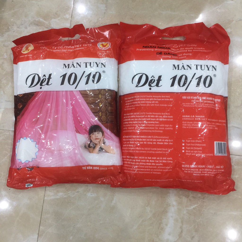 Màn Tuyn Trắng Dệt 10/10 Cao Cấp