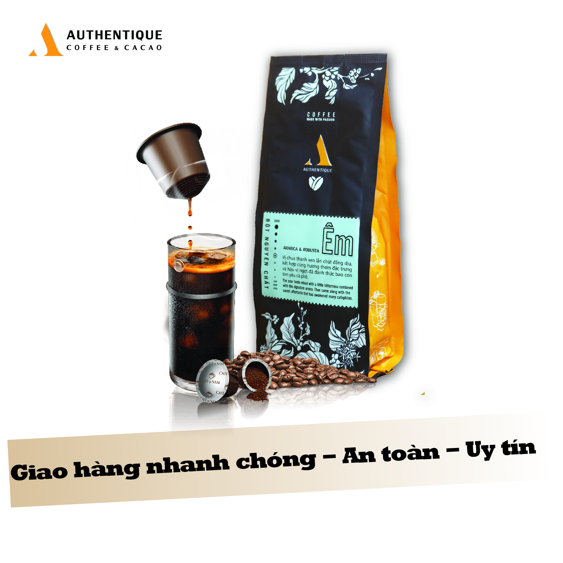 Cà phê rang xay nguyên chất robusta & arabica - cà phê êm 250gr- chua thanh - ảnh sản phẩm 3