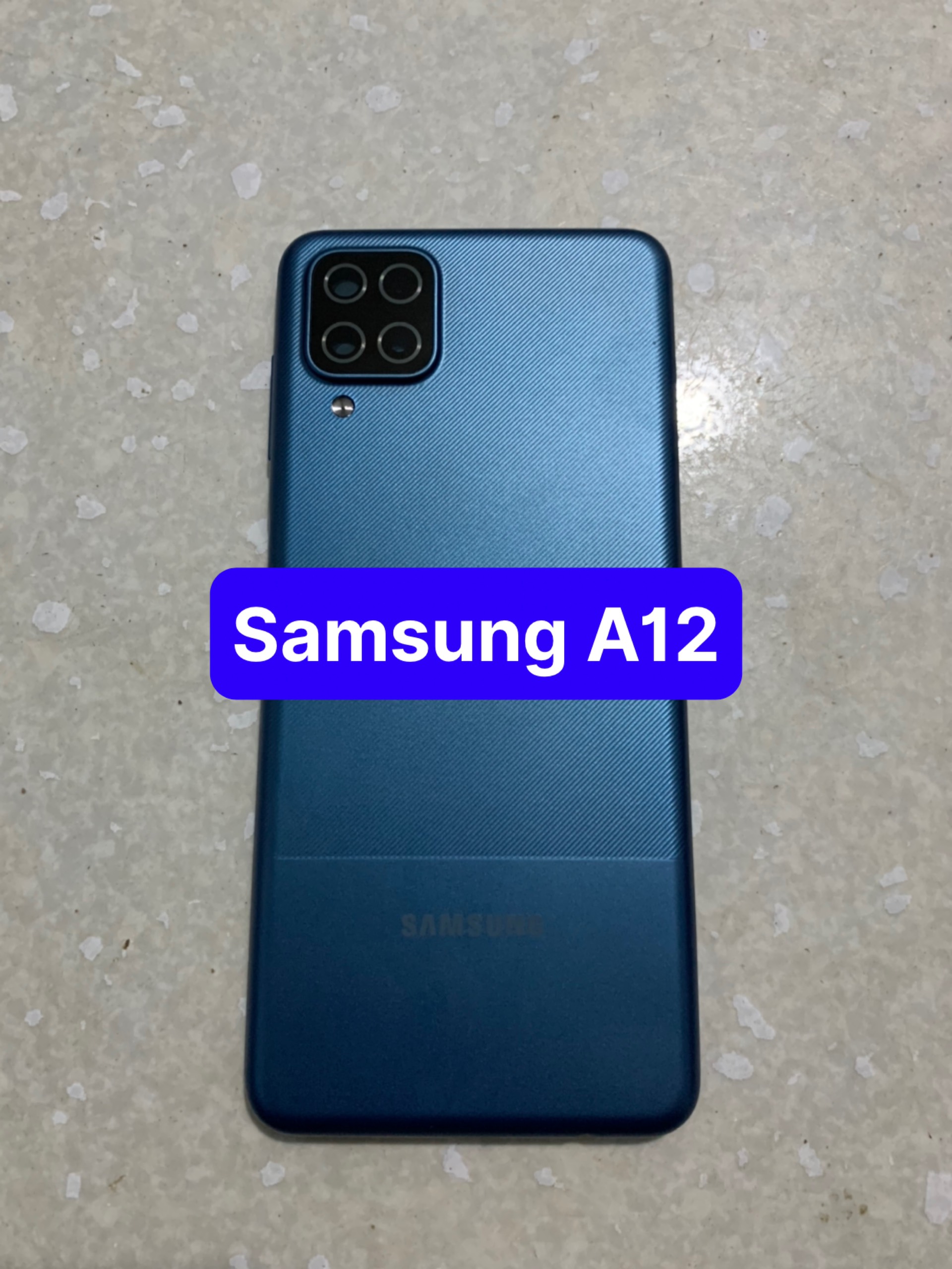 bộ vỏ samsung A12 ( gồm, sườn, lưng,kính cam,nút bấn