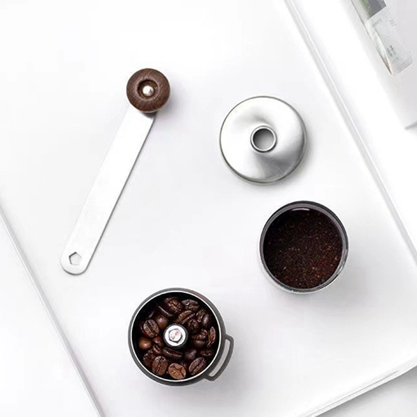 1 Piece Manual Coffee Grinder Portable Grinder with Scale Visualization for Home Office Traveling Espresso