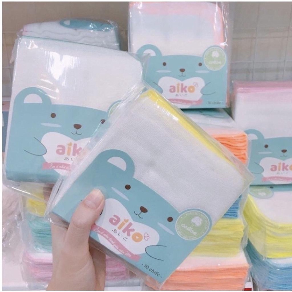 Khăn sữa AIKO 4 lớp xuất nhật 25x35cm