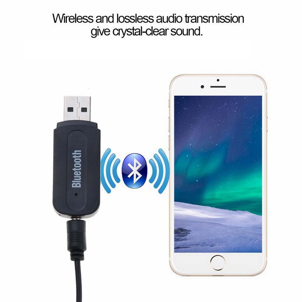 JTKE Bộ Thu Âm Thanh Bluetooth Dongle Âm Nhạc Stereo A2DP Bộ Chuyển Đổi USB Không Dây Giắc Cắm AUX 3.5Mm Cho Loa Xe Hơi